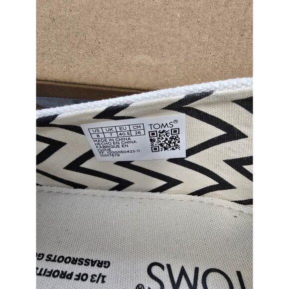 Toms Alpargata Recycled Cotton Espadrille Shoes White Mens Size 8 US NEW in Box - Picture 9 of 12